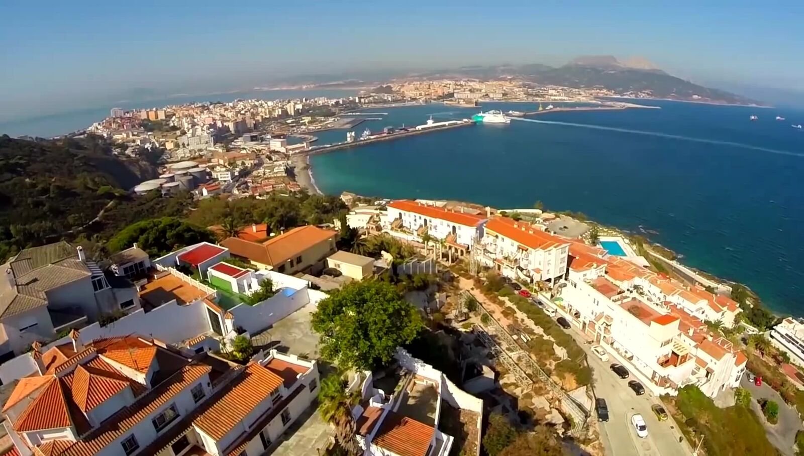 Ceuta city and Mediterranean harbour from San Antonio viewpoint — Photo: JJ Producciones, CC BY 3.0