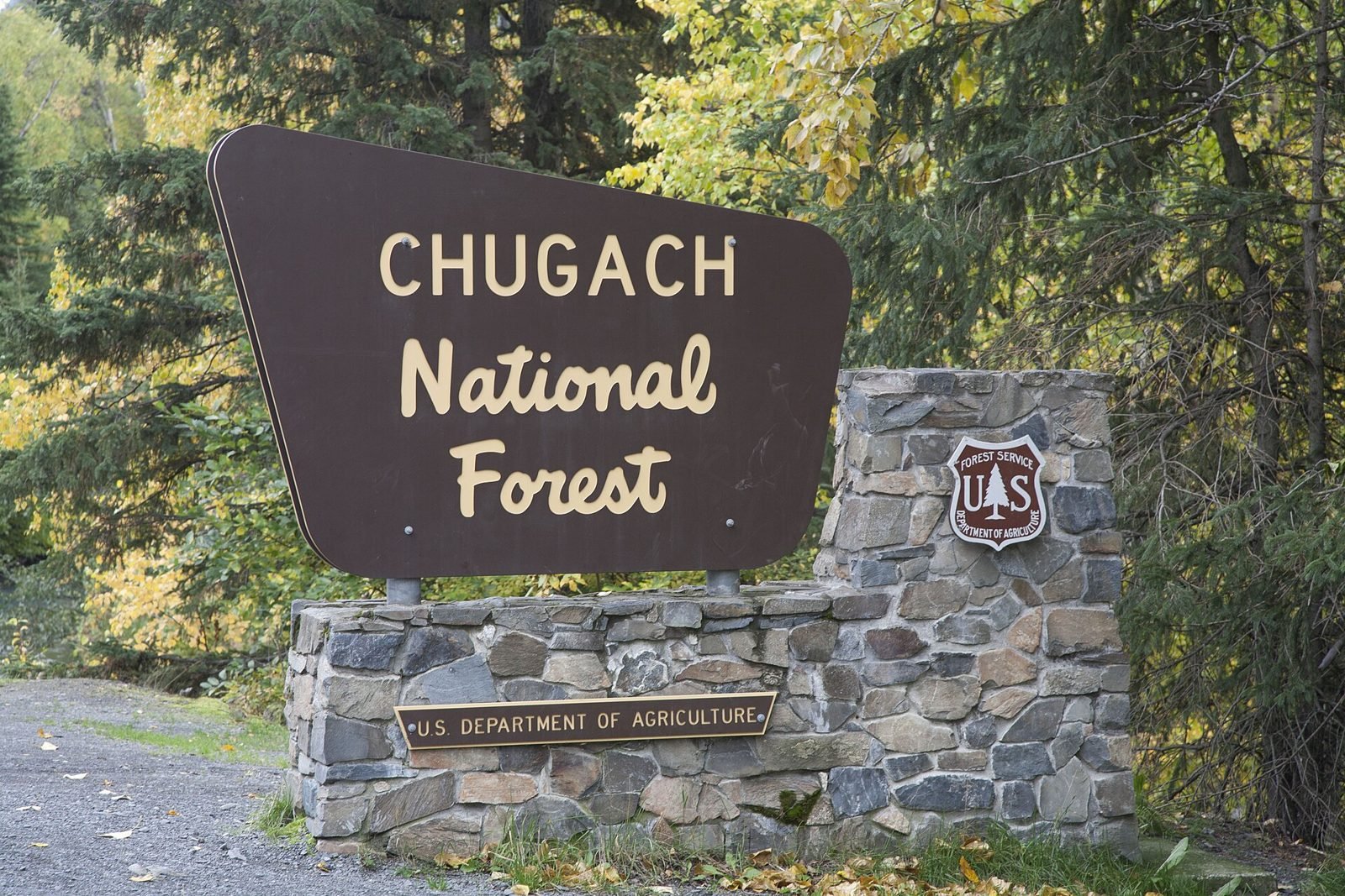 Chugach National Forest entrance sign, Kenai Peninsula, Alaska — illustrative; no specific project — Photo: USDA Forest Service Alaska Region, public domain